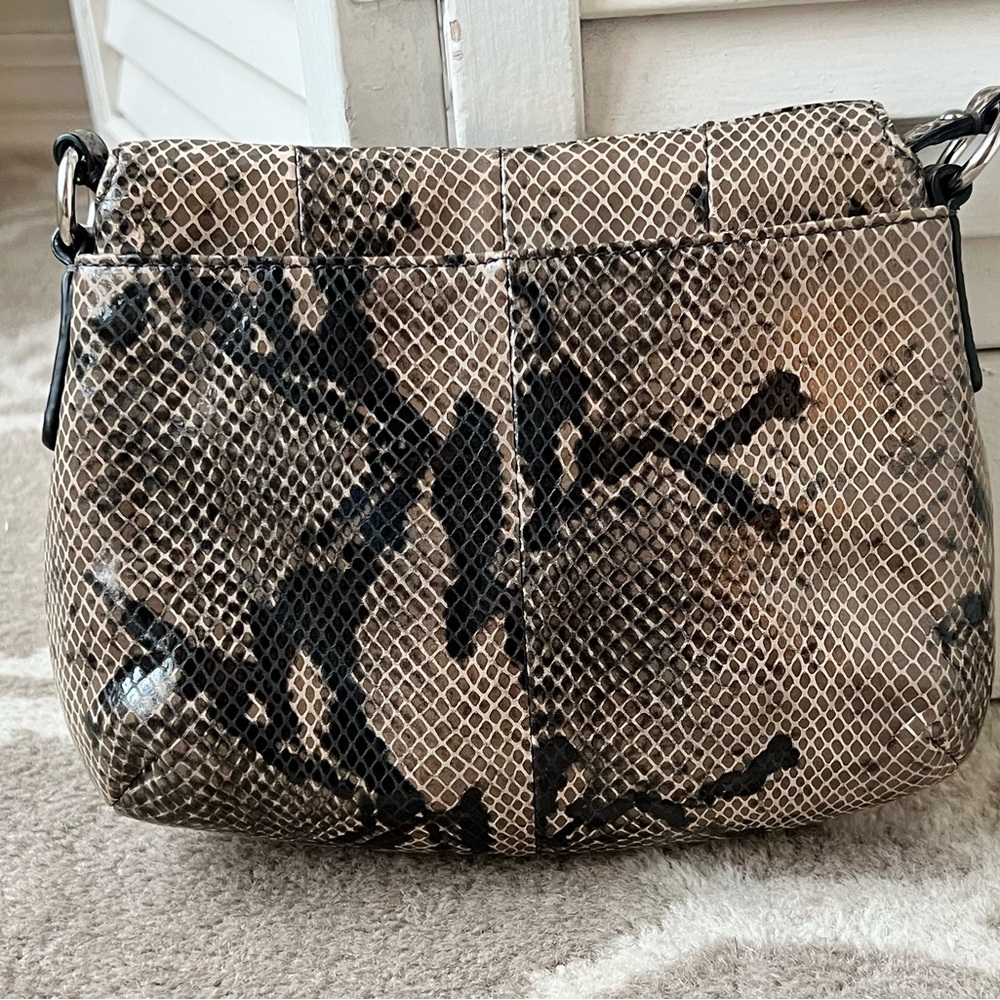 COACH - Python-Texture Crossbody Bag in Neutral S… - image 7